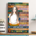 Custom Latina Watercolor Photo Inspirational Gift For Her - Personalized Poster