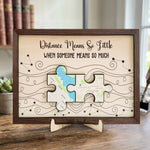Custom Location Map Puzzle Piece Art - Long Distance Relationship, Family, Friends Gifts - Personalized Wooden Plaque