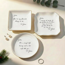 Custom Message - Valentines' Day Gifts For Her, Wife, Girlfriend - Personalized Jewelry Dish