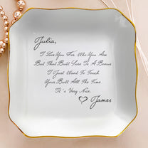 Custom Message - Valentines' Day Gifts For Her, Wife, Girlfriend - Personalized Jewelry Dish