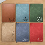 Custom Monogram Initial Name For Her, Him - Personalized Leather Journal
