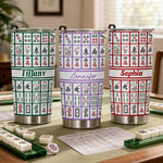 Custom Monogram, Name Gift For Mahjong Lovers - Personalized Tumbler
