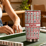 Custom Monogram, Name Gift For Mahjong Lovers - Personalized Tumbler