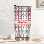 Custom Monogram, Name Gift For Mahjong Lovers - Personalized Tumbler