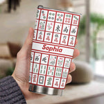 Custom Monogram, Name Gift For Mahjong Lovers - Personalized Tumbler