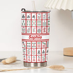 Custom Monogram, Name Gift For Mahjong Lovers - Personalized Tumbler