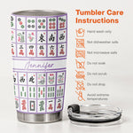 Custom Monogram, Name Gift For Mahjong Lovers - Personalized Tumbler