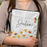 Custom Name And Birth Month Flower - Personalized Book Sleeve