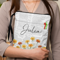 Custom Name And Birth Month Flower - Personalized Book Sleeve