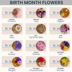 Custom Name And Birth Month Flower - Personalized Resin Birth Flower Badge Reel
