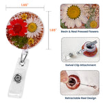 Custom Name And Birth Month Flower - Personalized Resin Birth Flower Badge Reel