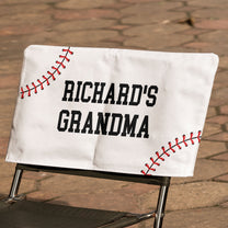 Custom Name And Number With Baseball Pattern - Personalized Folding Chair Cover