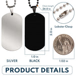 Custom Name And Number With Baseball/Softball - Personalized Photo Dog Tag Necklace