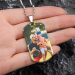 Custom Name And Number With Baseball/Softball - Personalized Photo Dog Tag Necklace