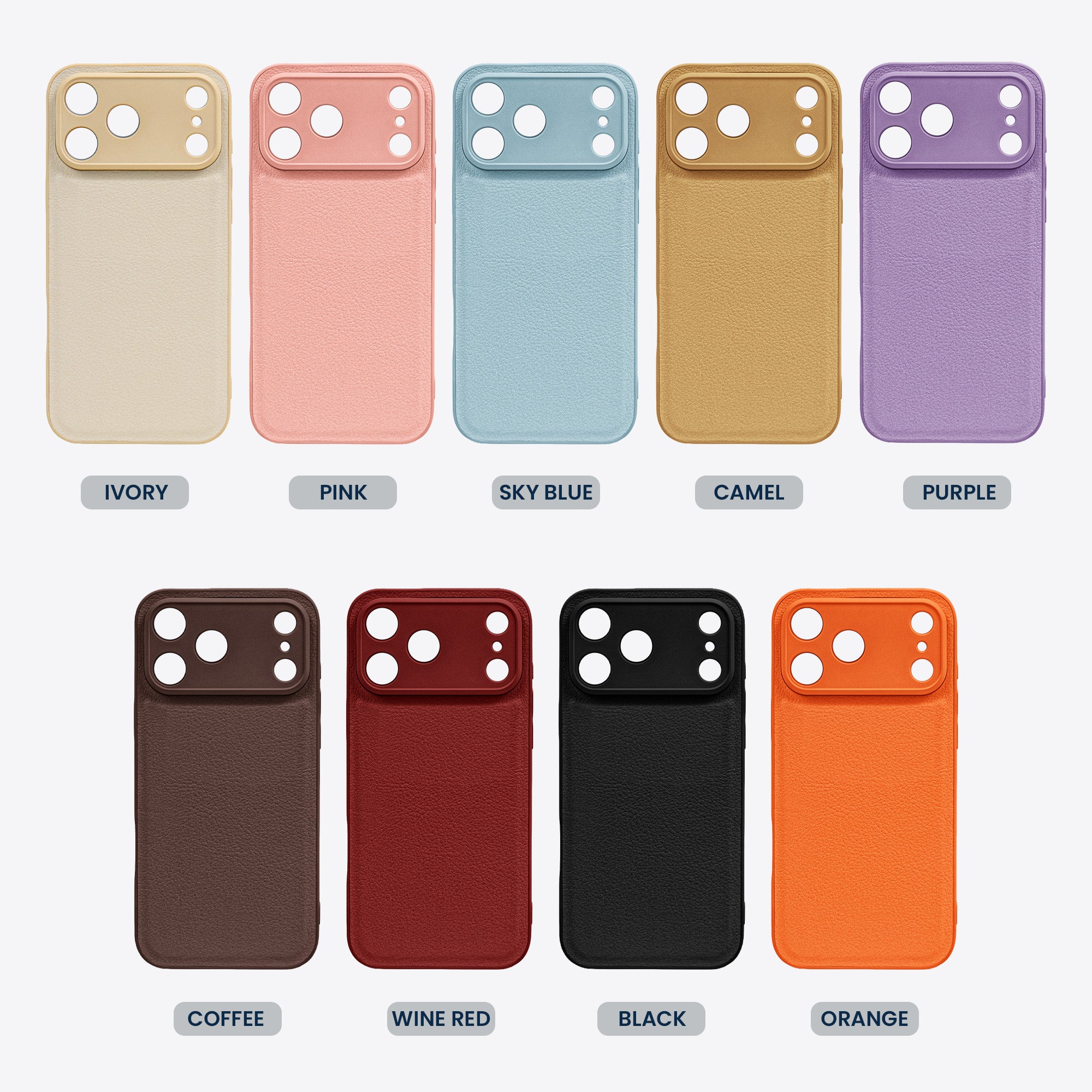 Custom Name Birth Flower For Her - Personalized Leather Phone Case