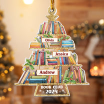 Custom Name Book Club - Personalized Acrylic Ornament