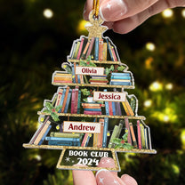 Custom Name Book Club - Personalized Acrylic Ornament