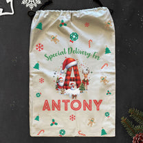 Custom Name Christmas Santa Sack Monster Truck Unicorn - Personalized Christmas Sack