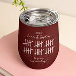 Custom Name Couple Anniversary Gift For Her Gift For Him - Personalized Wine Tumbler