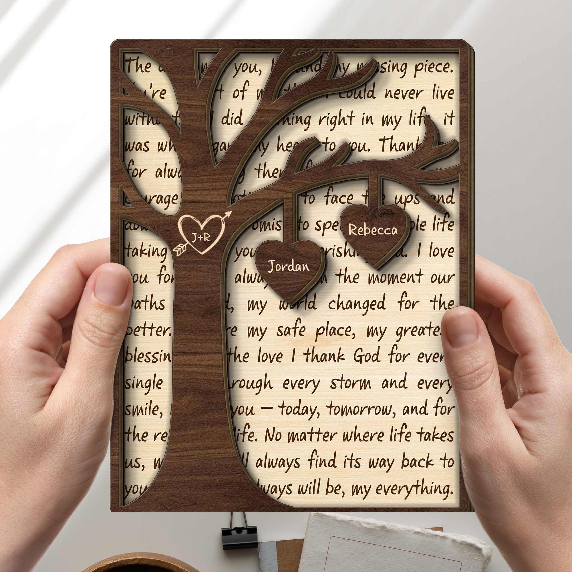 Custom Name Couple Gifts Valentine's Day Anniversary Gift For Her/Him - Personalized Wooden Plaque