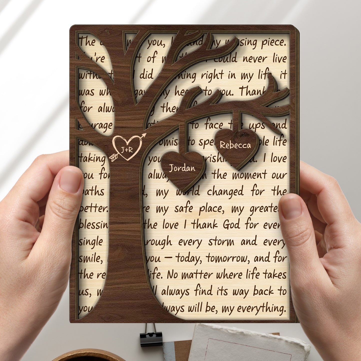 Custom Name Couple Gifts Valentine's Day Anniversary Gift For Her/Him - Personalized Wooden Plaque