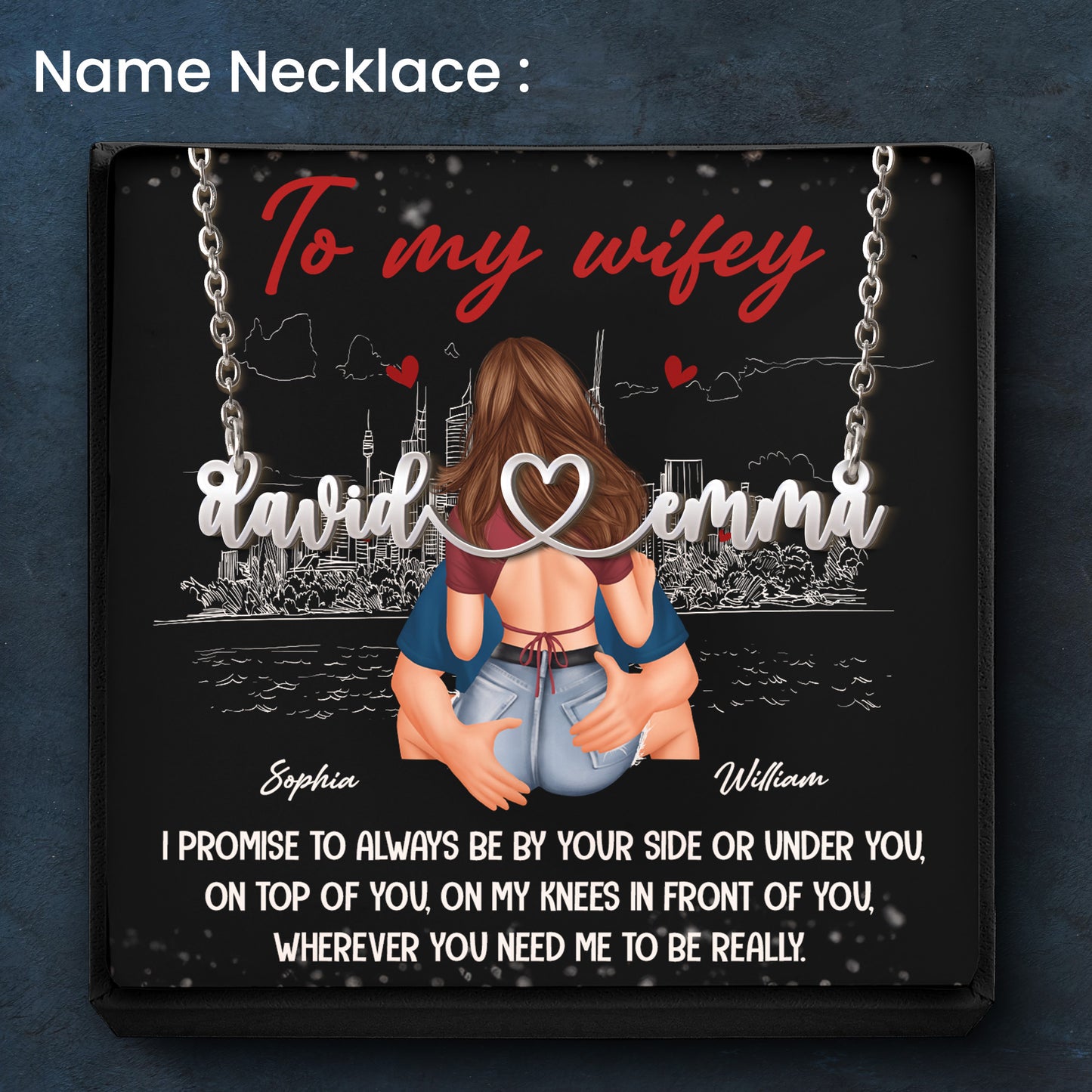 Custom Name Couple You're Sexy I Appreciate You - Custom Name Necklace