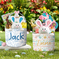 Custom Name Easter Pattern - Personalized Easter Basket
