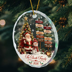 Custom Name Family Christmas Ornament 2026 Santa Snowman - Personalized Ornament