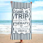 Custom Name Family Trip Girls Trip Vacation - Personalized Quick-Dry Beach Towel