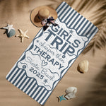 Custom Name Family Trip Girls Trip Vacation - Personalized Quick-Dry Beach Towel