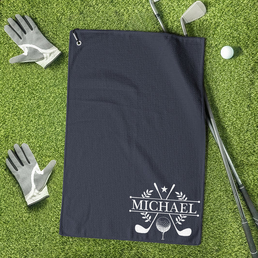 Custom Name For Golfers, Dad, Husband, Buddies, Golf Lovers - Personalized Golf Towel