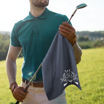 Custom Name For Golfers, Dad, Husband, Buddies, Golf Lovers - Personalized Golf Towel