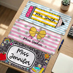 Custom Name For Her, Coworkers, Friends, Teacher - Personalized Desk Mat