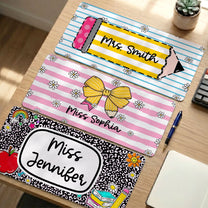 Custom Name For Her, Coworkers, Friends, Teacher - Personalized Desk Mat