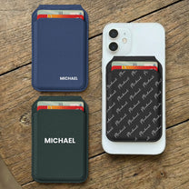 Custom Name Gift For Him Gift For Her - Personalized Wallet Compatible With Magsafe