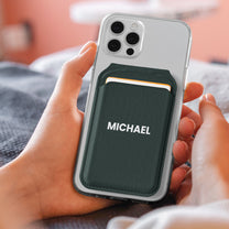 Custom Name Gift For Him Gift For Her - Personalized Wallet Compatible With Magsafe