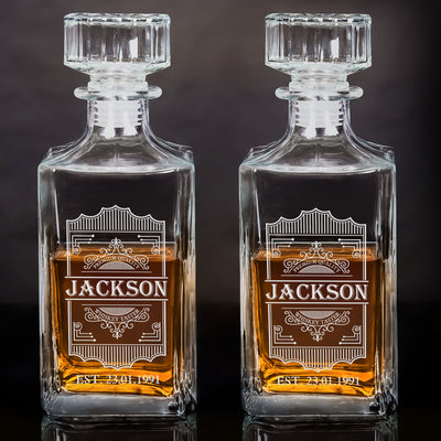 Custom Name Gift For Whiskey Lovers - Custom Decanter
