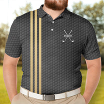 Custom Name Golf Ball Pattern Line Vintage Style For Golf Lovers - Custom Golf Shirt