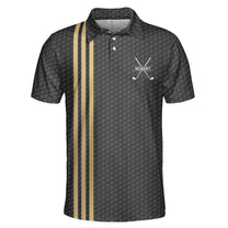 Custom Name Golf Ball Pattern Line Vintage Style For Golf Lovers - Custom Golf Shirt