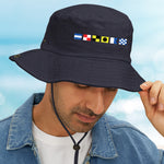 Custom Name In Nautical Flag - Personalized Bucket Hat