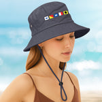 Custom Name In Nautical Flag - Personalized Bucket Hat