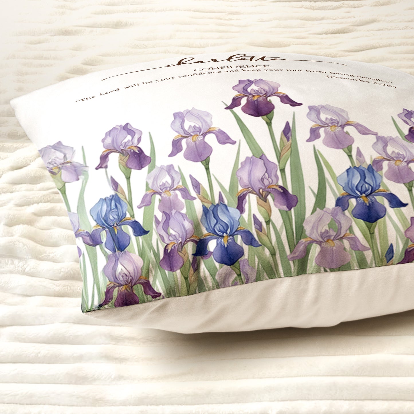 Custom Name Initial With Bible Verse Gift For Her - Personalized Pillow (Insert Included)