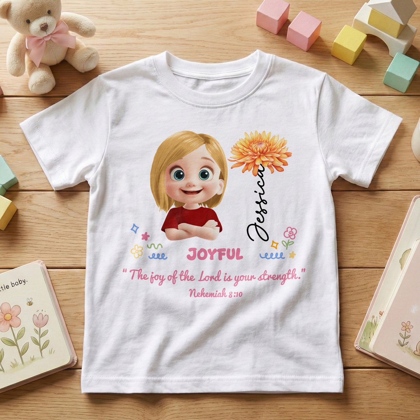 Custom Name Matching With Bible Verse Gift For Kids - Personalized Shirt