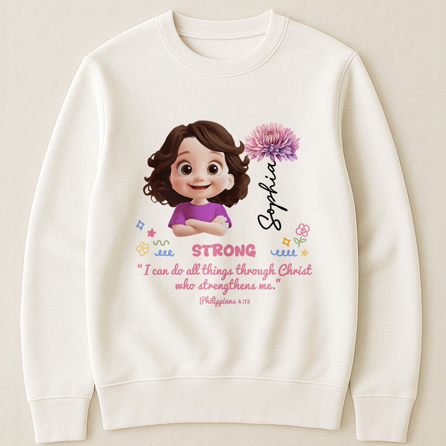 Custom Name Matching With Bible Verse Gift For Kids - Personalized Shirt