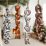 Custom Name Ornament For Sport Lovers, Boy, Girl - Personalized Name Wooden Ornament