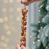 Custom Name Ornament For Sport Lovers, Boy, Girl - Personalized Name Wooden Ornament