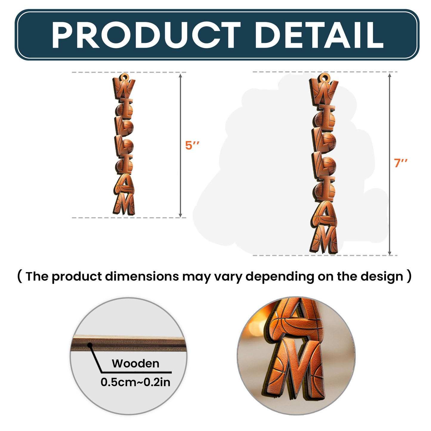 Custom Name Ornament For Sport Lovers, Boy, Girl - Personalized Name Wooden Ornament