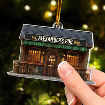 Custom Name Pub Flat Ornament - Personalized Acrylic Ornament