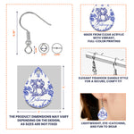 Custom Name Toile De Jouy French Chinoiserie - Personalized Acrylic Earrings