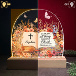 Custom Name With Book Of Favorite Bible Verses - Personalized LED Night Light